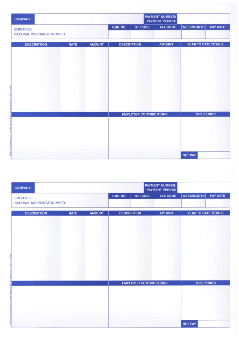 INI063 Quickbooks payslips