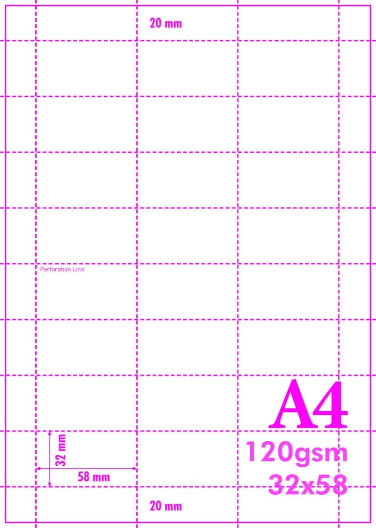 A4 Blank Perforated Paper 120gsm 3-24