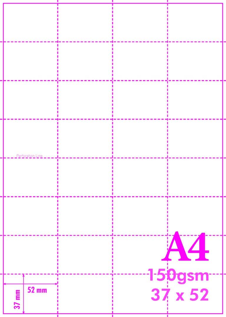 A4 Blank Perforated Sheet A9 150gsm