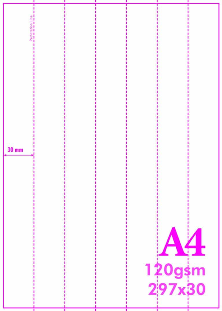 A4 Blank Perf 120gsm 7-7